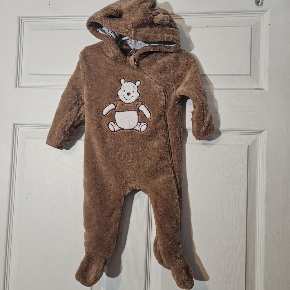 Disney Baby 6-9 months Winnie‎ the Pooh Hooded Fleece One Piece Costume Infant